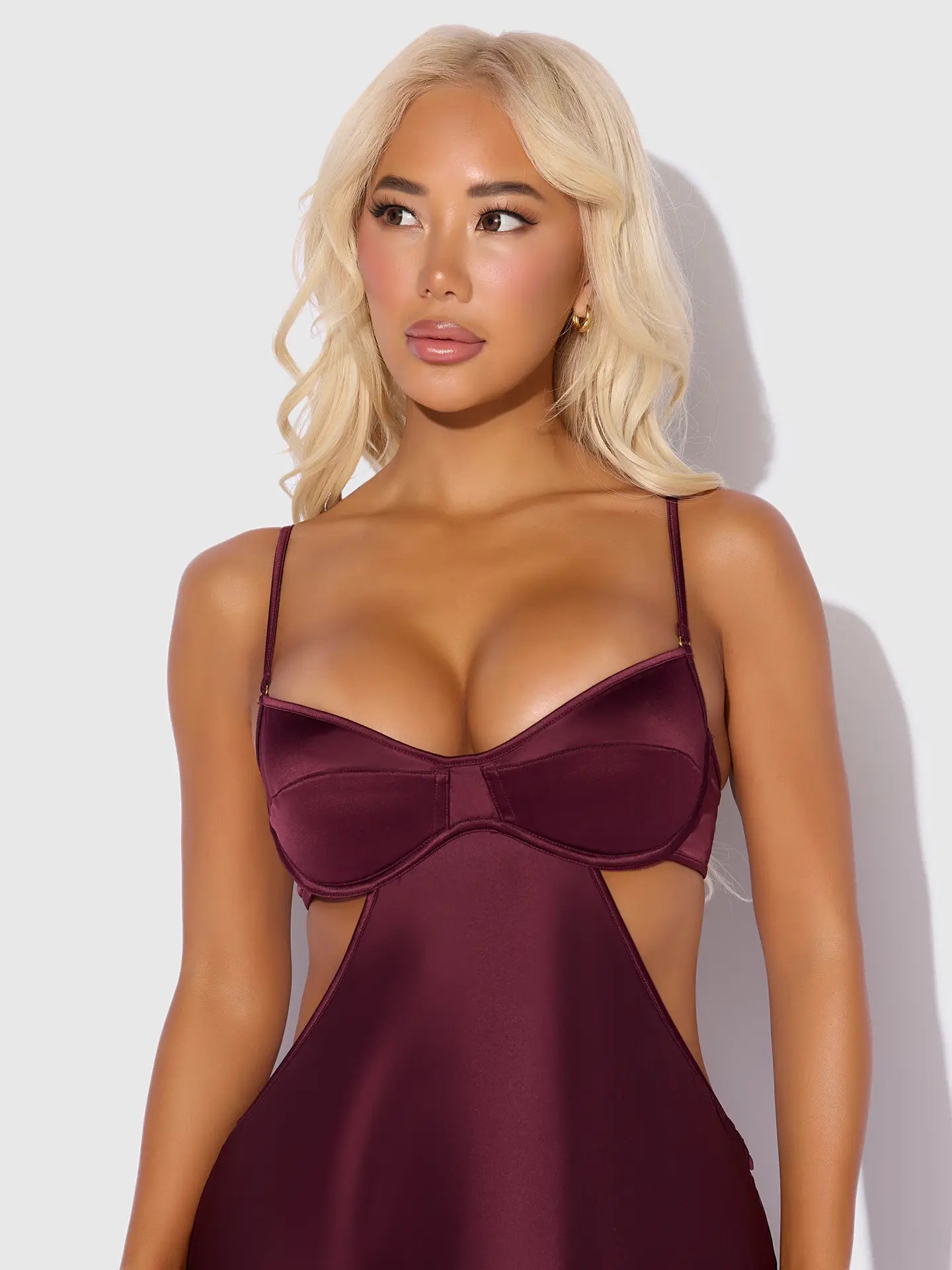 Brigeta Satin Mono Wire Lomg Gown/M