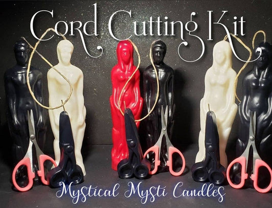 "Cord Cutting Kit" Figure Candles - Wholesale: Female White / Male Black