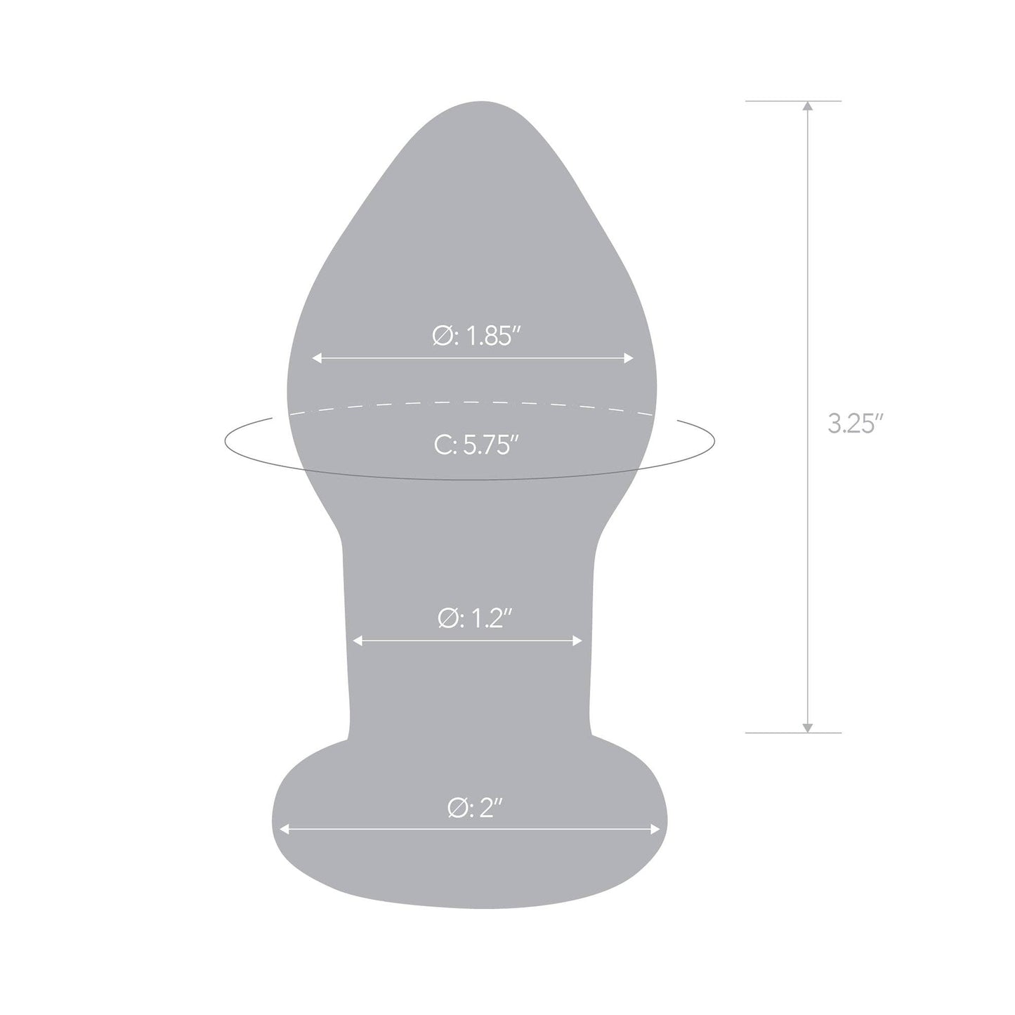 3.5” Rechargeable Remote  Controlled Vibrating Butt Plug