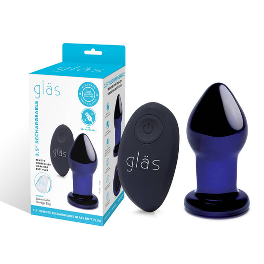 3.5” Rechargeable Remote  Controlled Vibrating Butt Plug