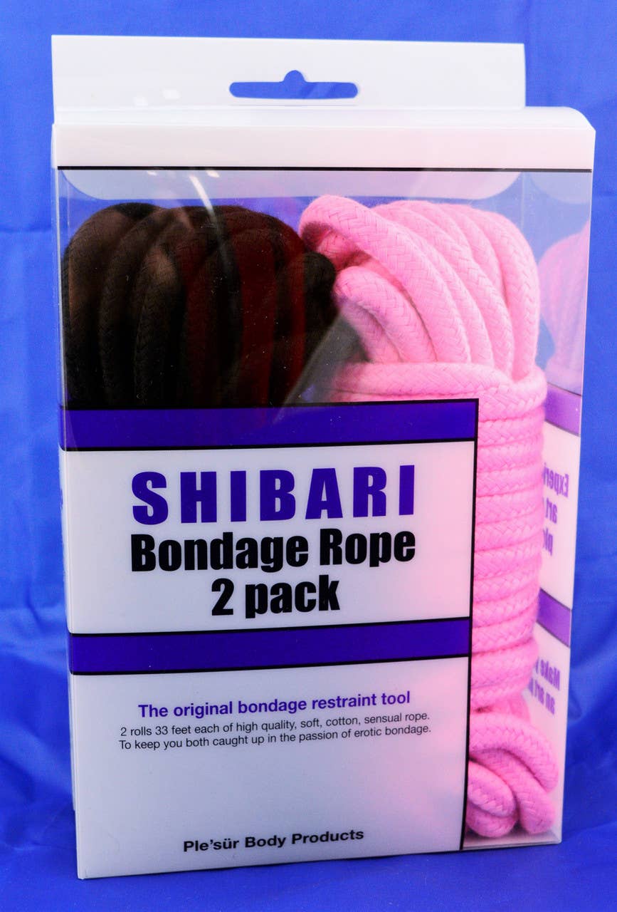 Rope 2 Pack Shibari Bondage Rope Kit - Pink & Black: Black & Purple