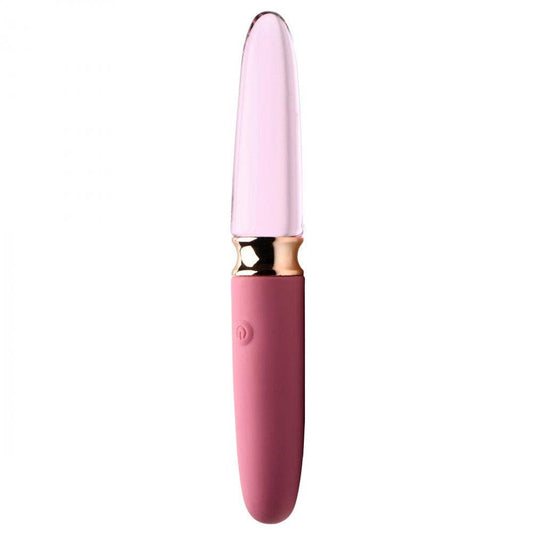Vibra-Glass 10X Rosé Dual Ended Smooth Silicone/Glass