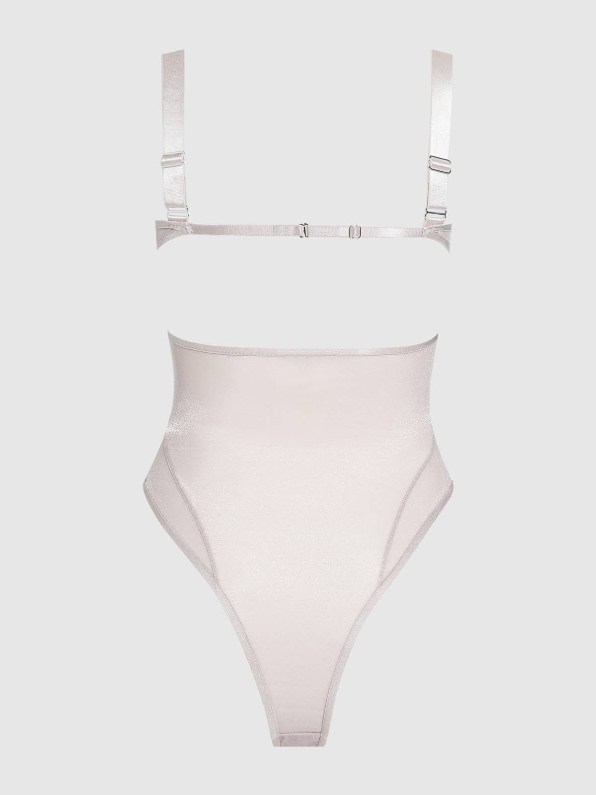 SHIMMER BABY BODYSUIT: Silver