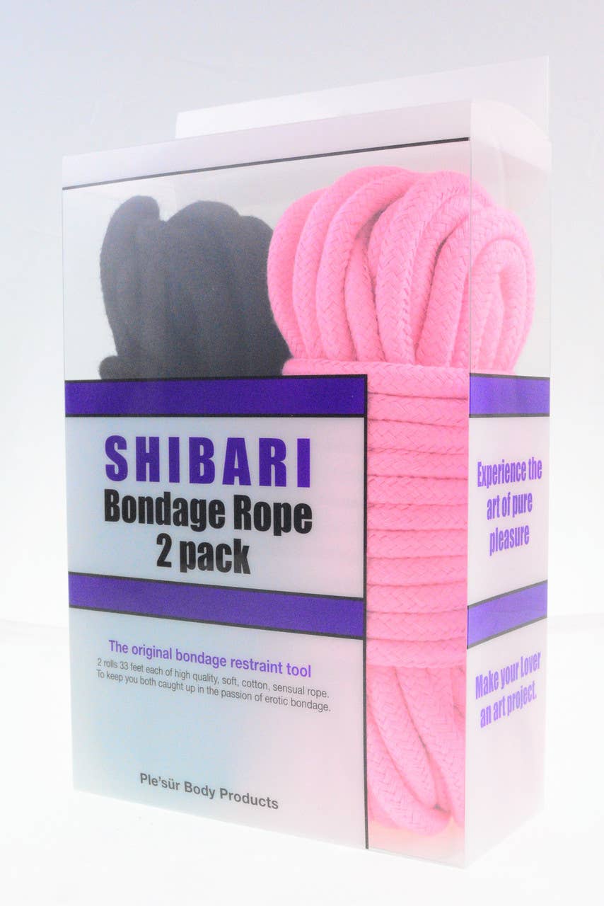 Rope 2 Pack Shibari Bondage Rope Kit - Pink & Black: Black & Purple