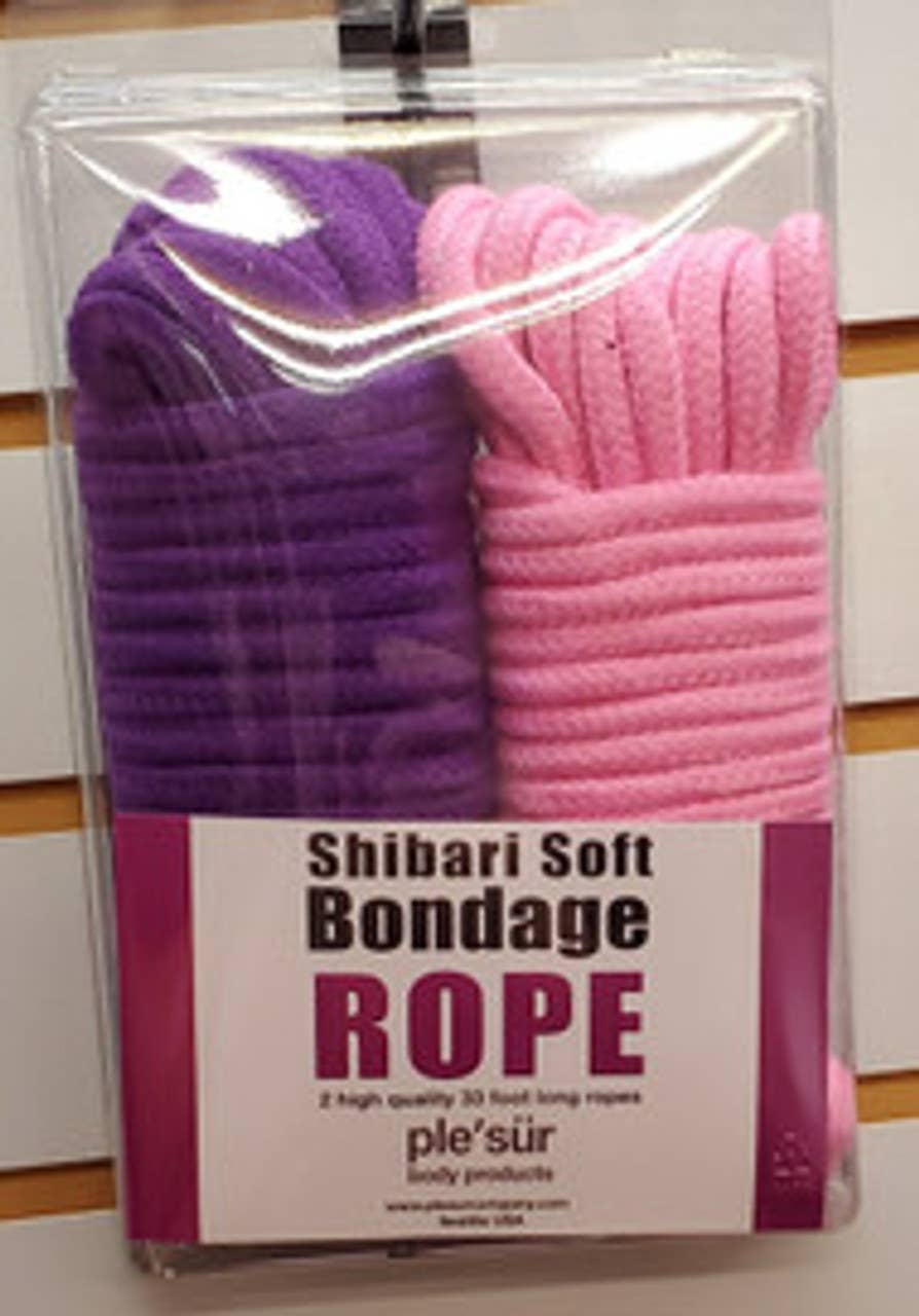 Rope 2 Pack Shibari Bondage Rope Kit - Pink & Black: Black & Purple