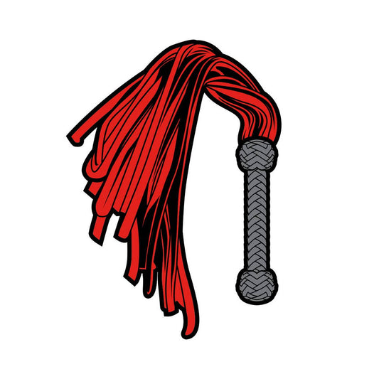 Flogger Enamel Pin, EPT-014: Black, Red , Gray