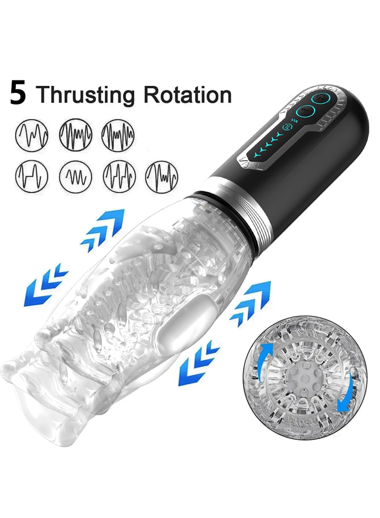 OEJ Make Me Cum Rose! Auto Thrusting, Rotating & Vibrating Masturbator
