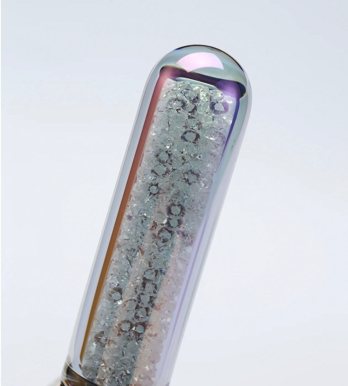 Diamond Glitter Glass Clitoral Vibrator