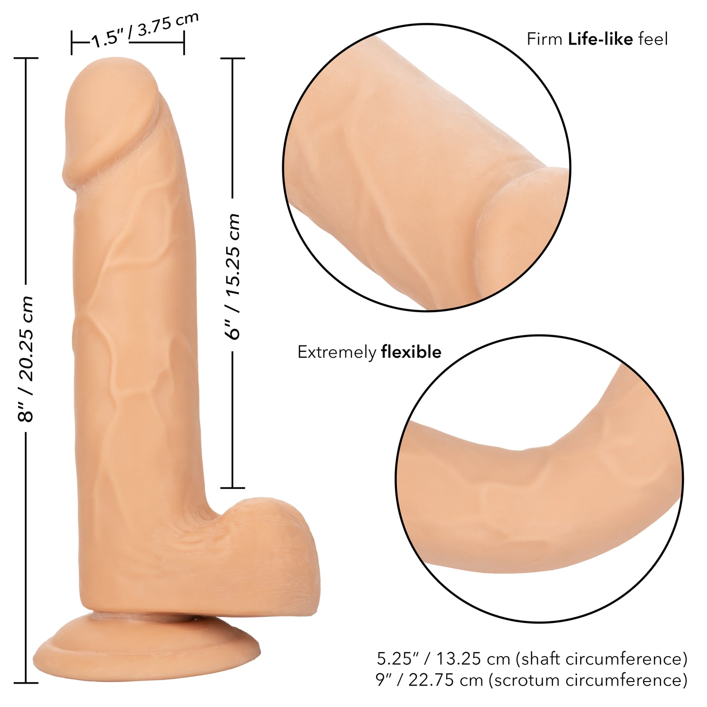 Size Queen® 6"/15.25 cm - Ivory