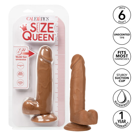 Size Queen® 6"/15.25 cm - Brown