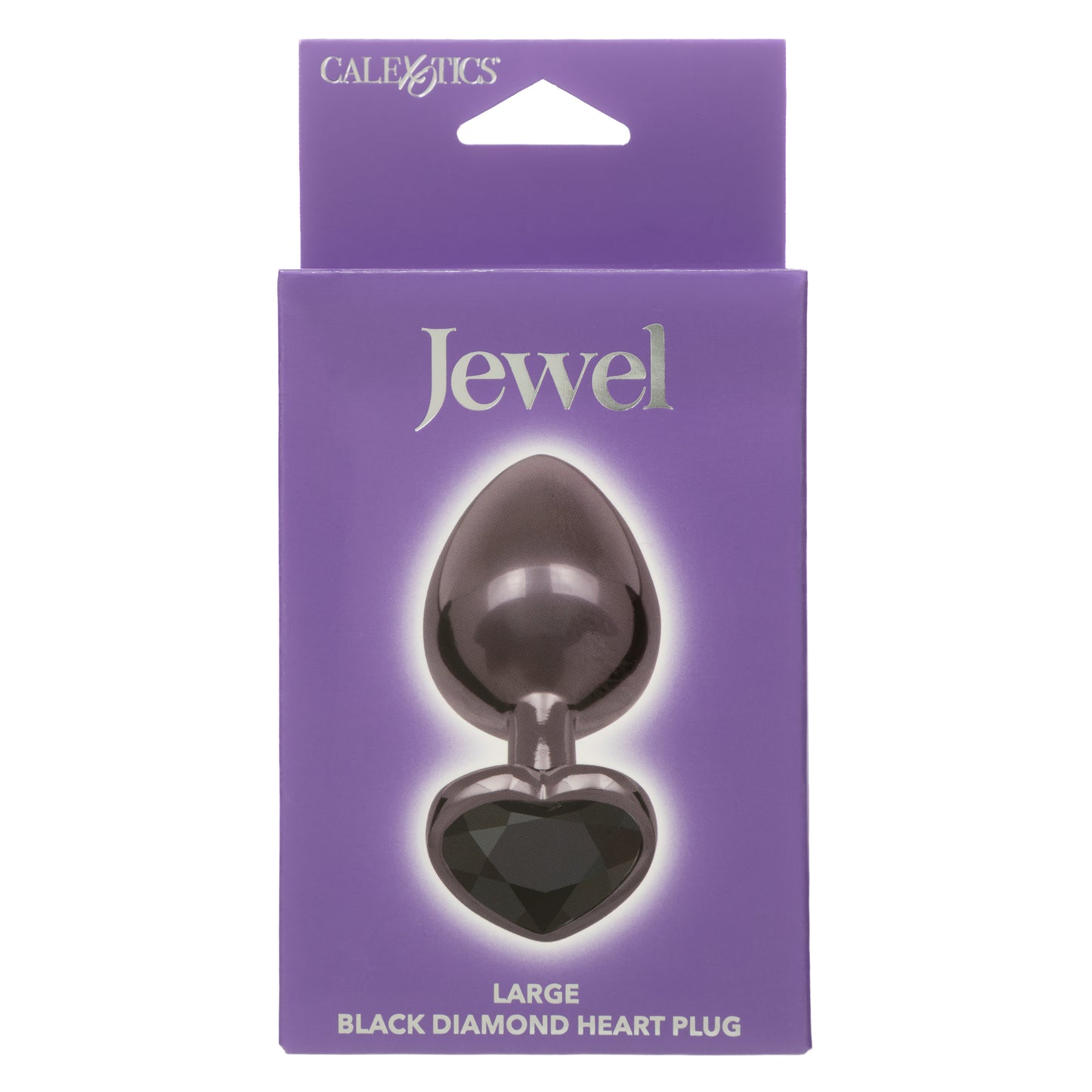 Jewel Large Black Diamond Heart Plug