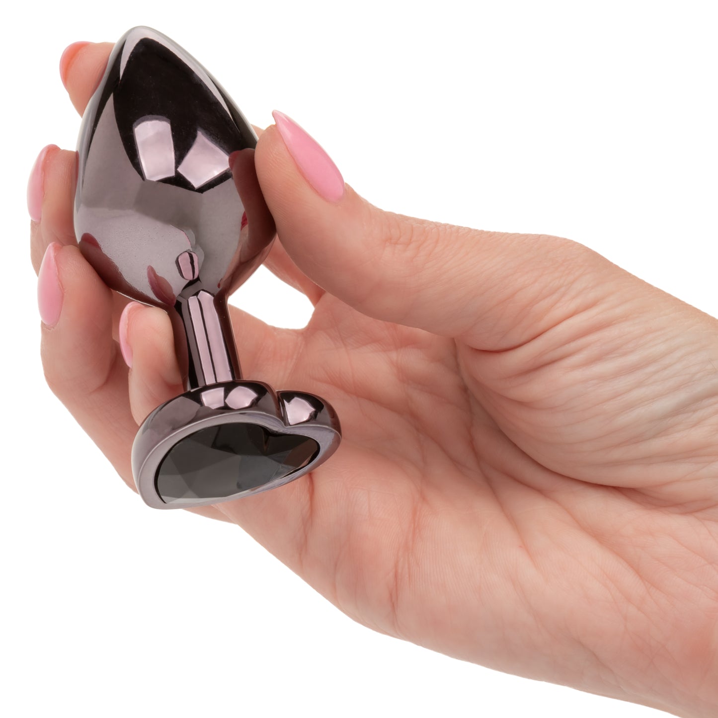 Jewel Large Black Diamond Heart Plug