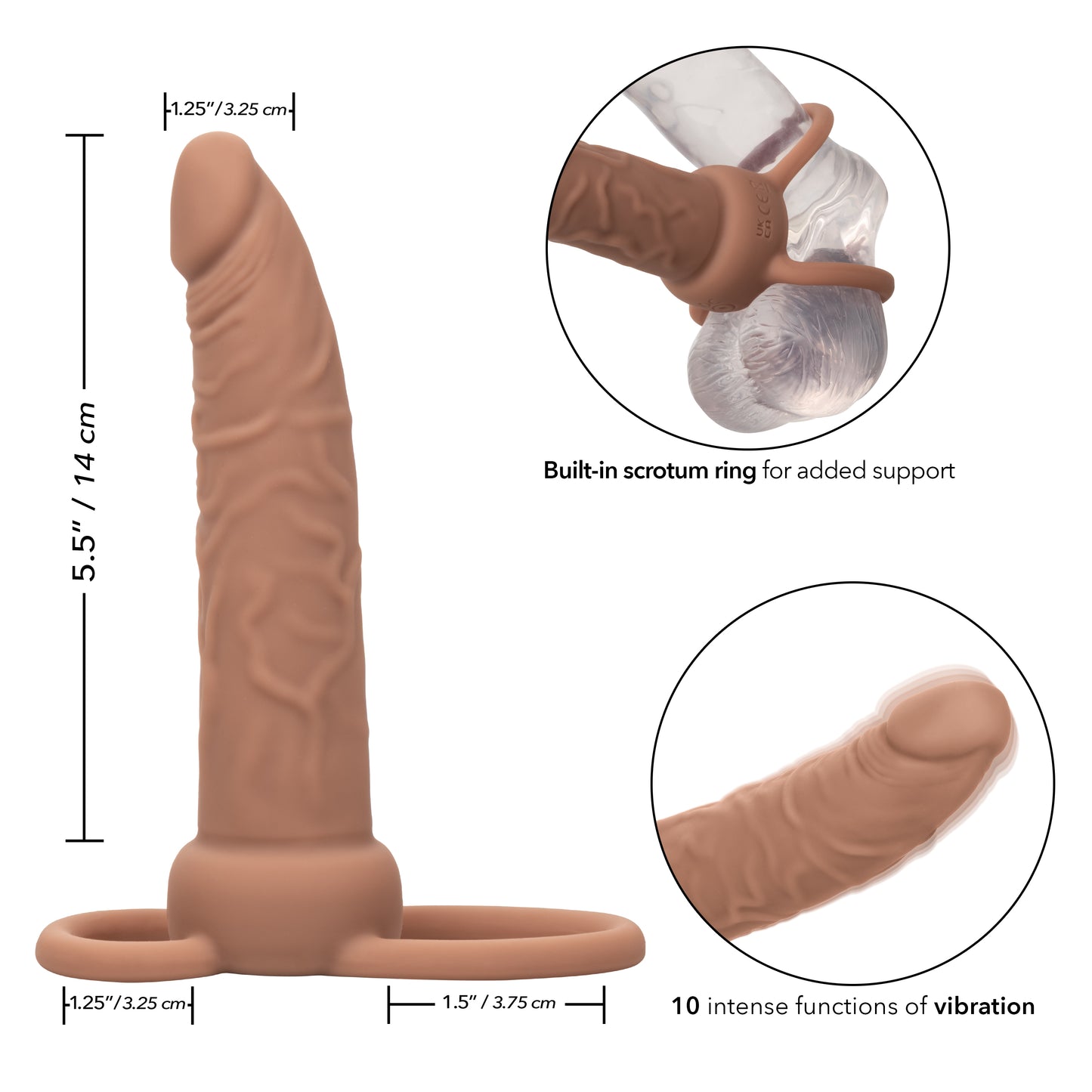 Performance Maxx™ Rechargeable Dual Penetrator - Brown