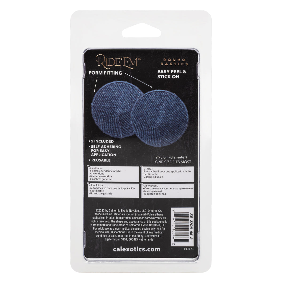 Ride 'em™ Premium Denim Collection Round Pasties