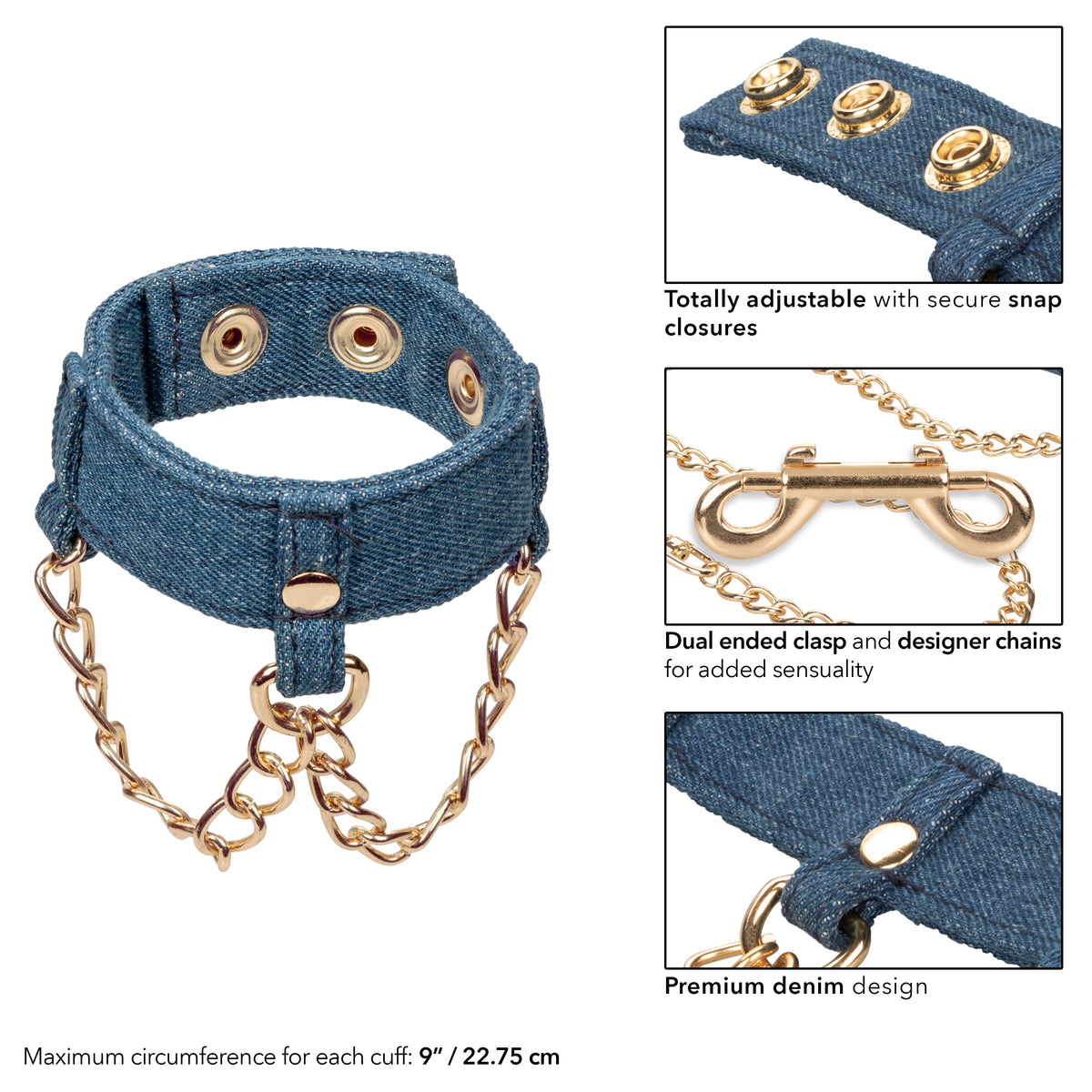 Ride 'em™ Premium Denim Collection Ankle Cuffs