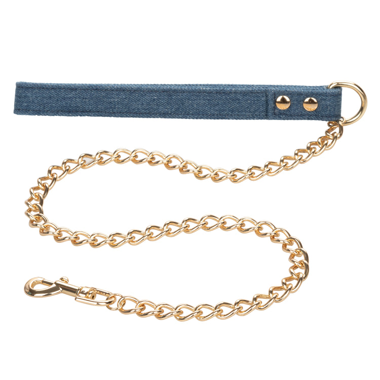 Ride 'em™ Premium Denim Collection Collar with Leash