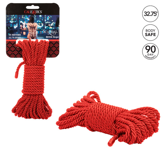Scandal® BDSM Rope 32.75'/10 m - Red