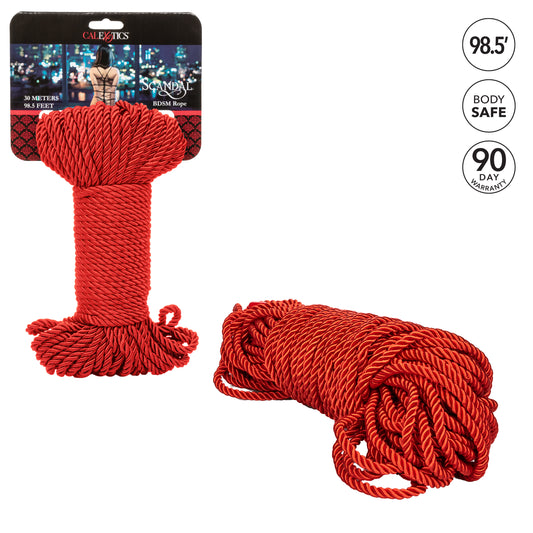 Scandal® BDSM Rope 98.5'/30 m - Red