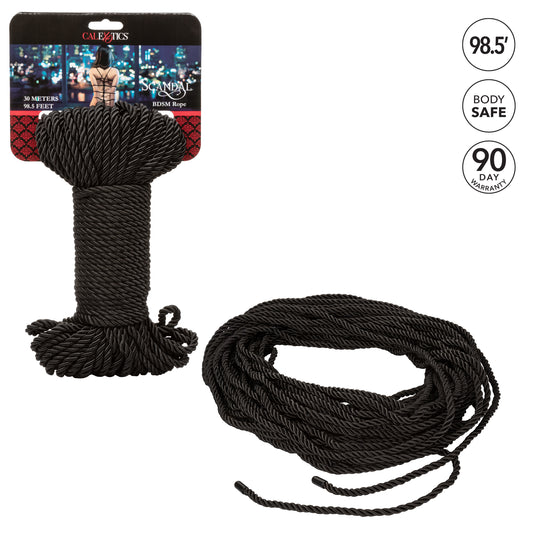 Scandal® BDSM Rope 98.5'/30 m - Black