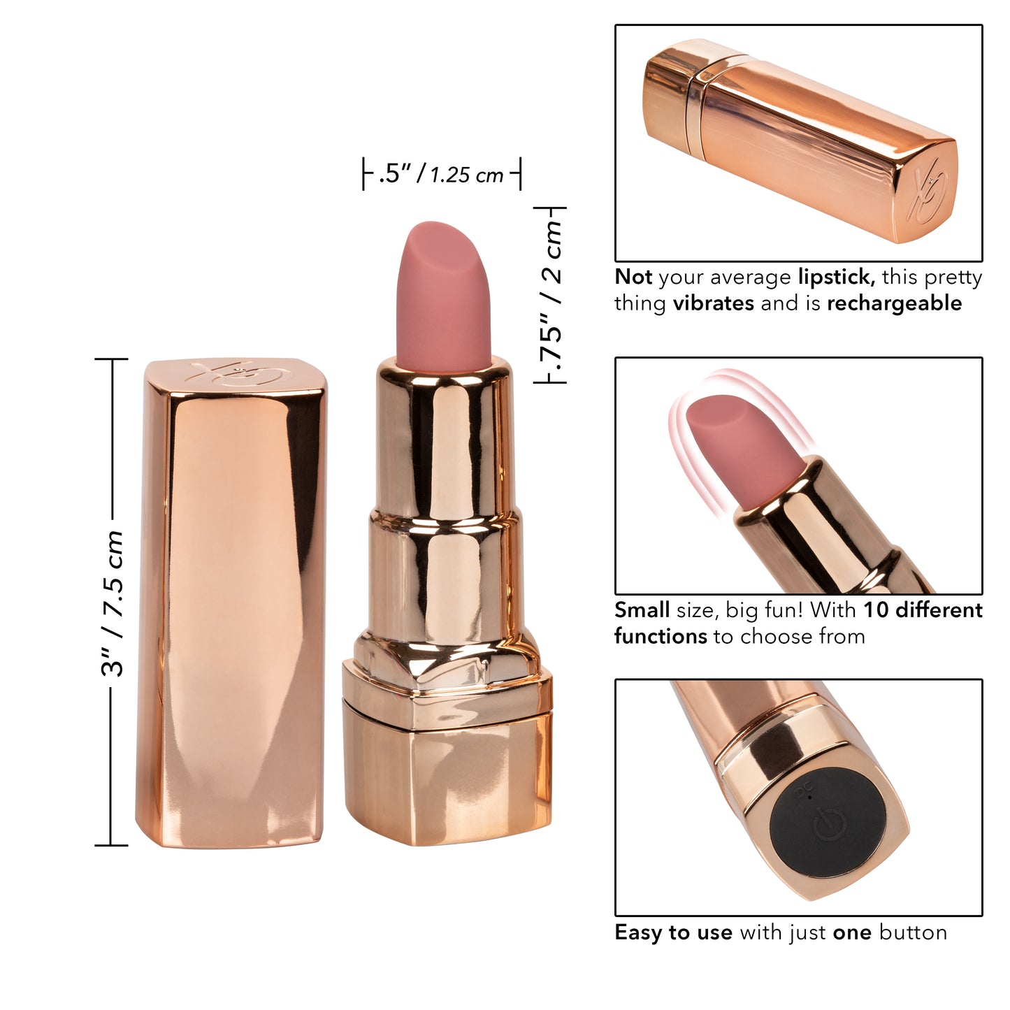 Hide & Play™ Rechargeable Lipstick - PINK
