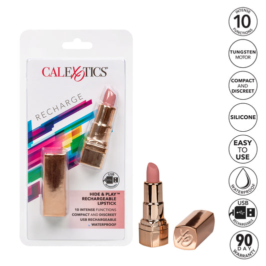 Hide & Play™ Rechargeable Lipstick - PINK