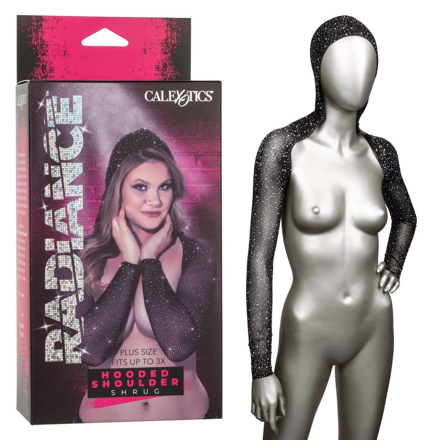Radiance™ Plus Size Hooded Shoulder Shrug