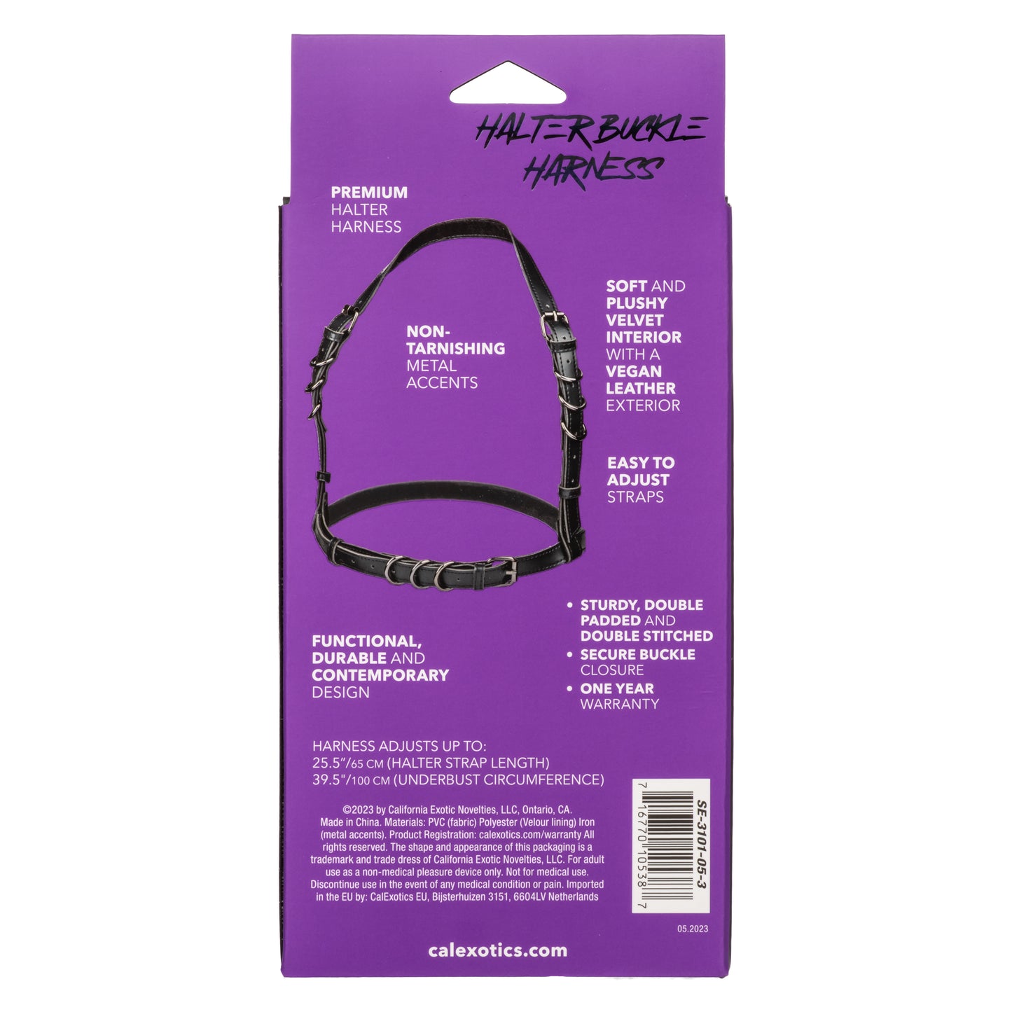 Euphoria Collection Halter Buckle Harness
