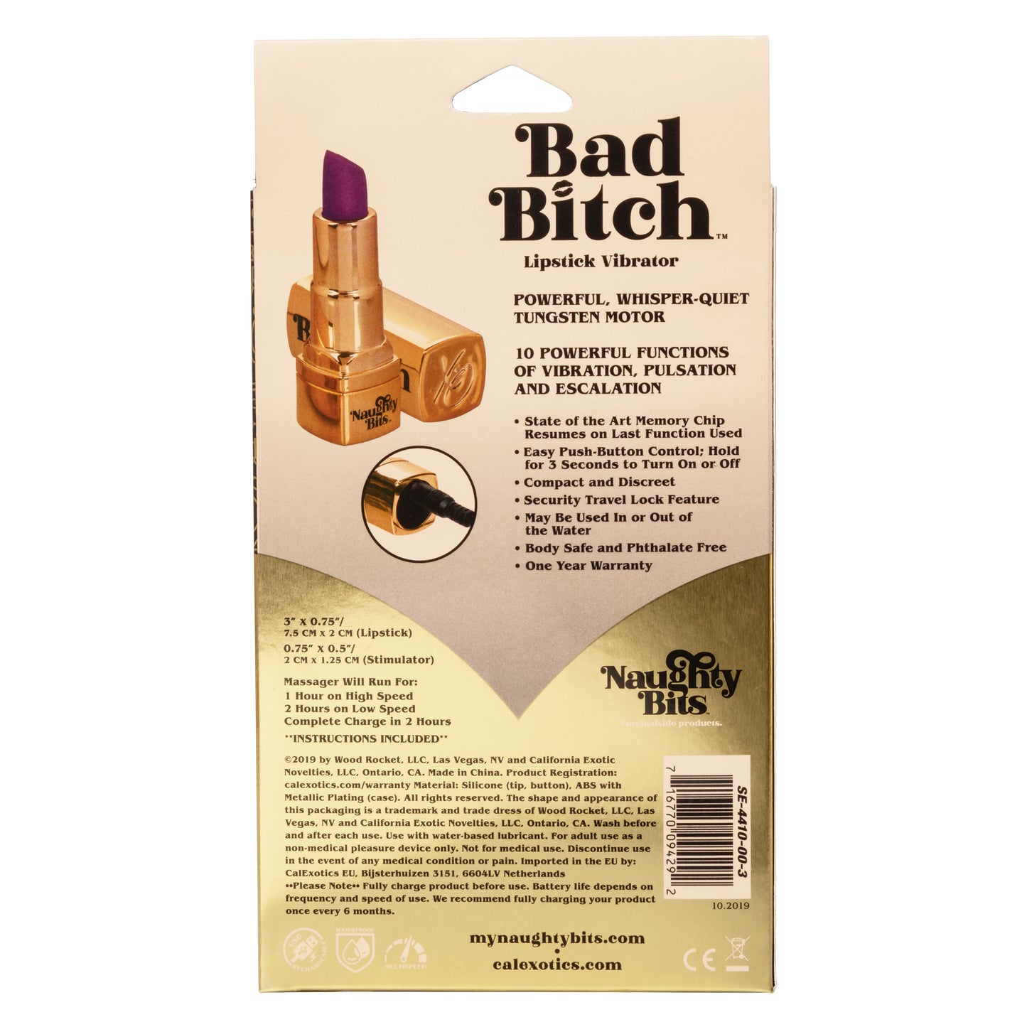 Naughty Bits® Bad Bitch® Lipstick Vibrator
