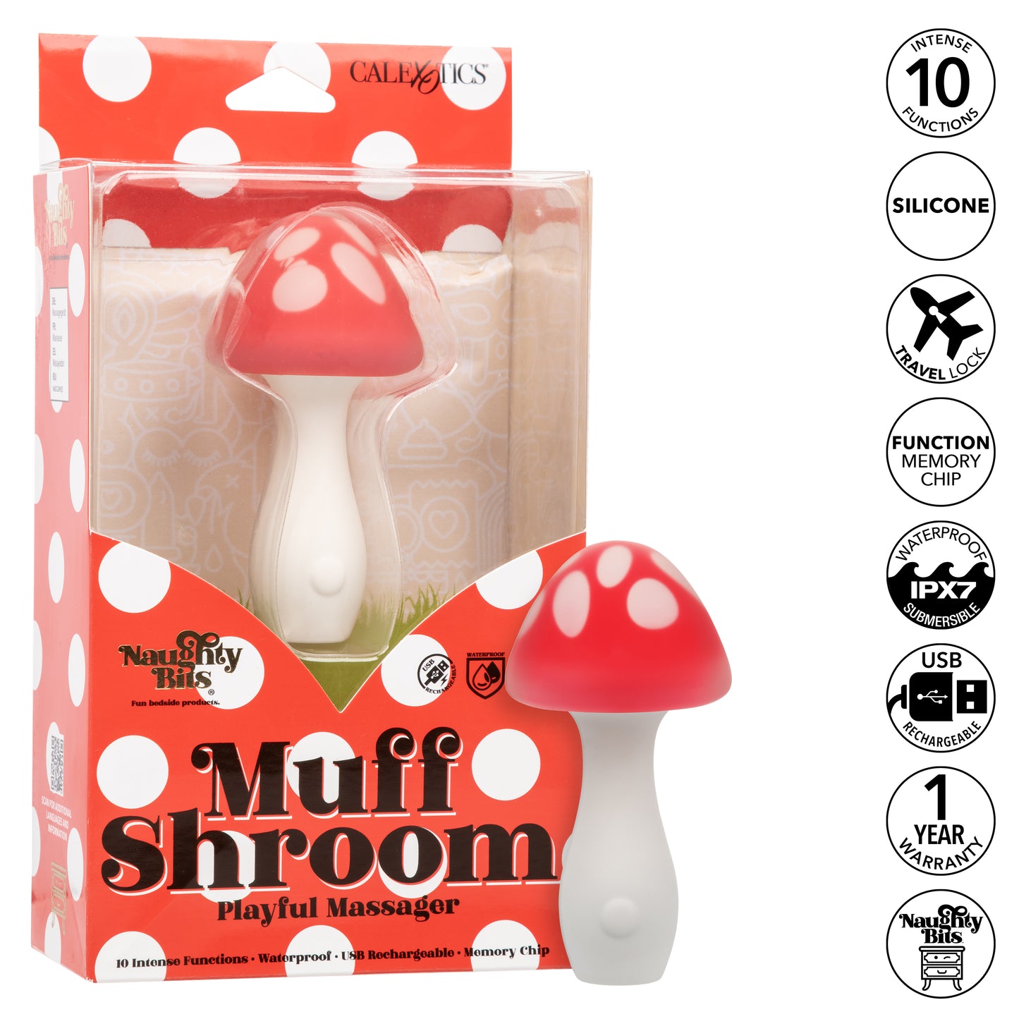 Naughty Bits® Muff Shroom™ Playful Massager