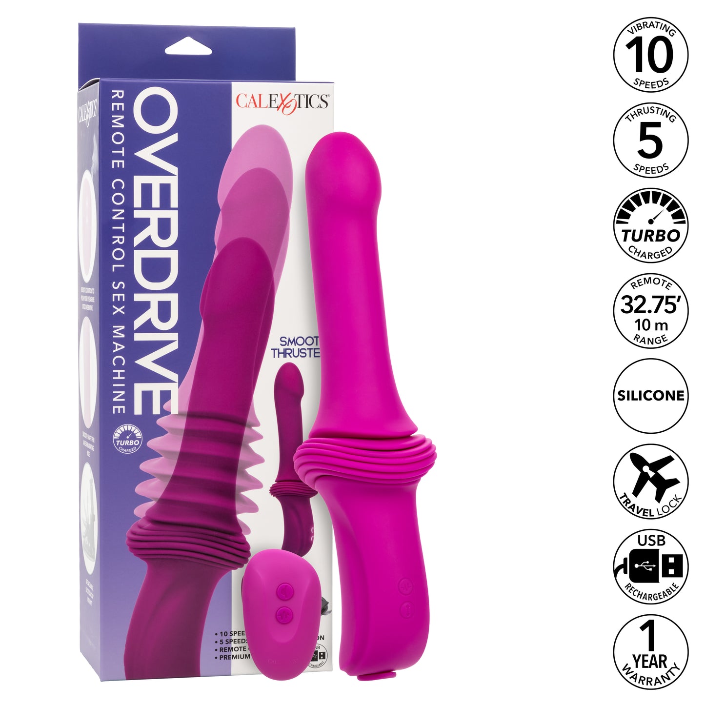 Overdrive Remote Control Sex Machine Smooth Thruster