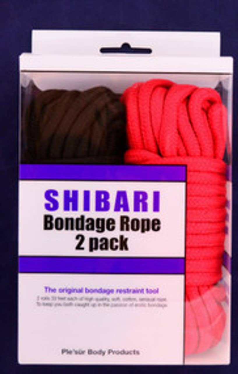 Rope 2 Pack Shibari Bondage Rope Kit - Pink & Black: Black & Purple