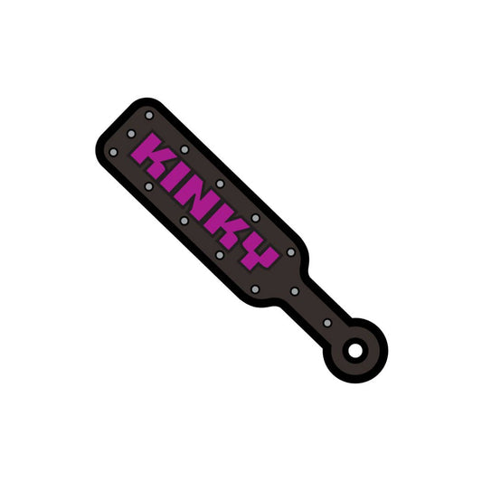 Kinky Paddle Enamel Pin, EPT-024: Black, Gray, Purple