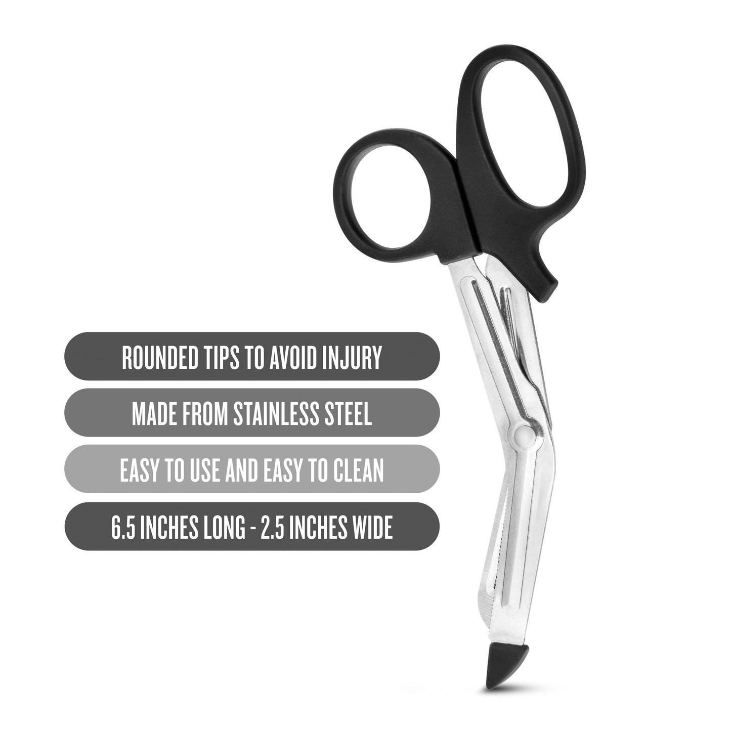 Temptasia - 6.5" Curved Safety Scissors Stainless Steel