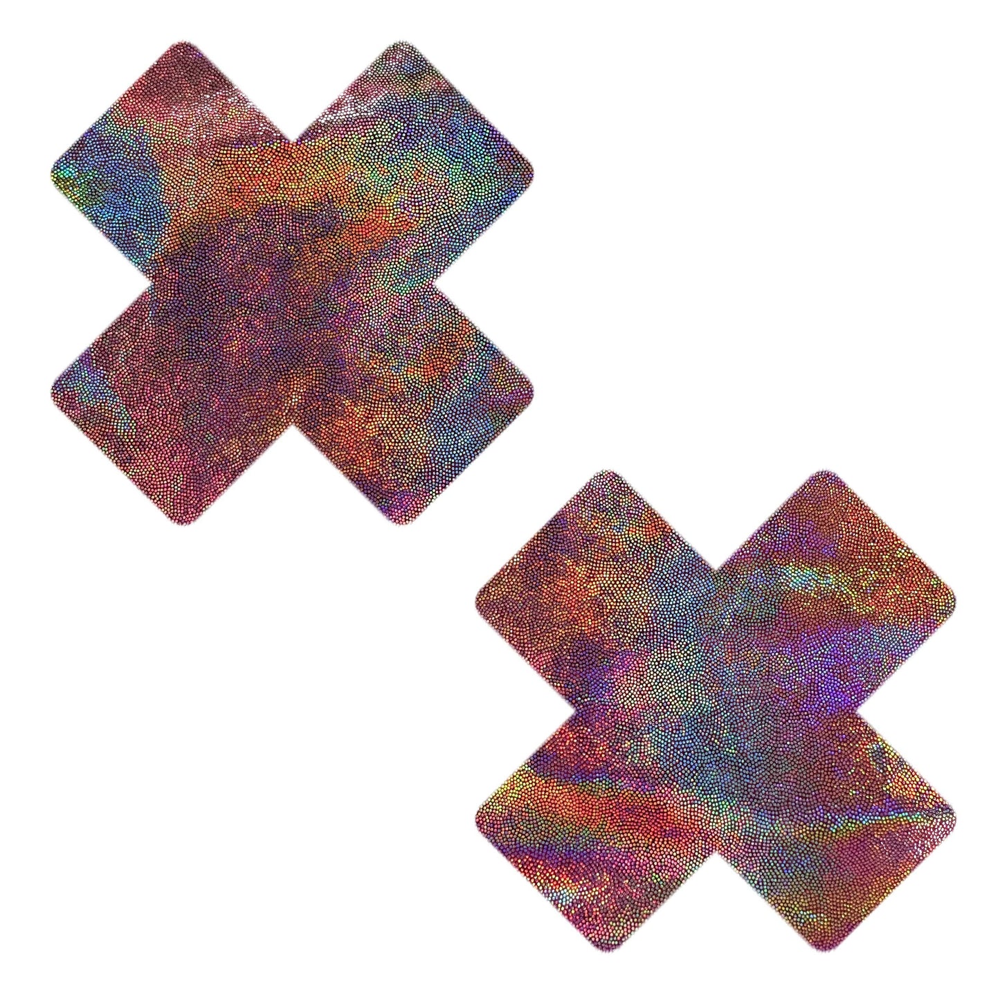 Perfect Pino Holographic X Factor Nipple Cover Pasties: Red / O/S