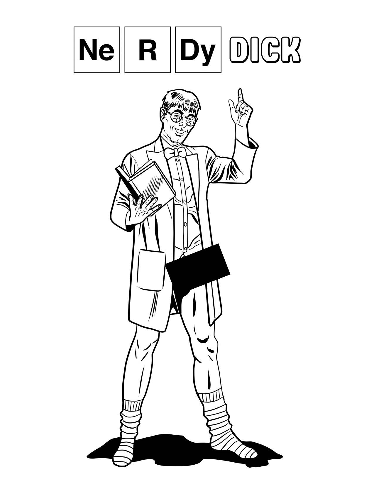 Huge Dicks Coloring Book, CB-024: Red, Black, White