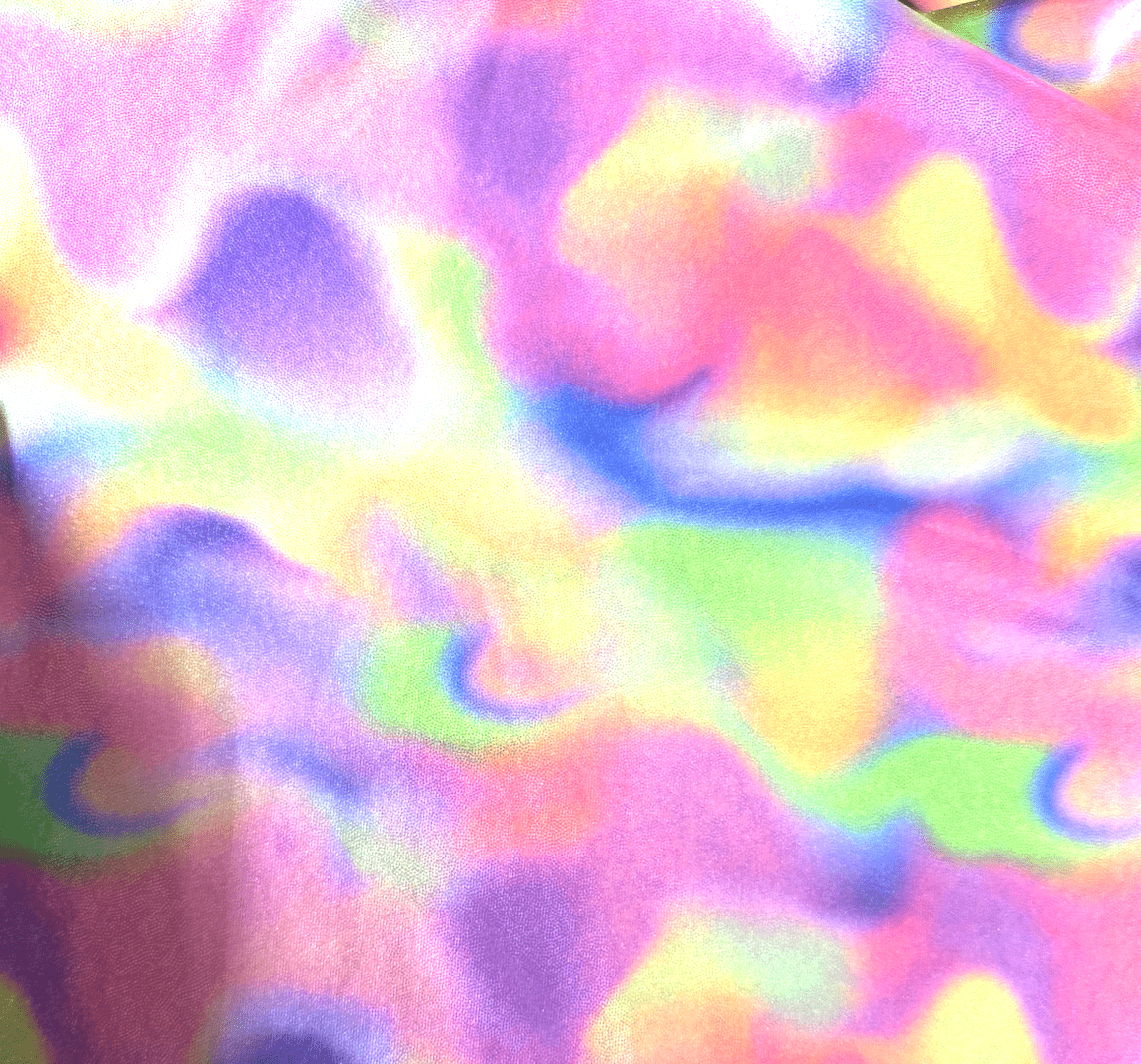 Unicorn Pastry Puff Tie Dye UV Iridescent I Heart U Nipple Cover Pasties - J Valentine Fabric: MUL / O/S