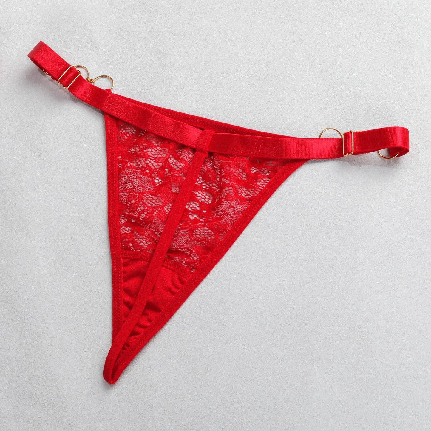 Lucky Floral Lace Side Split Lingerie Chemise Set