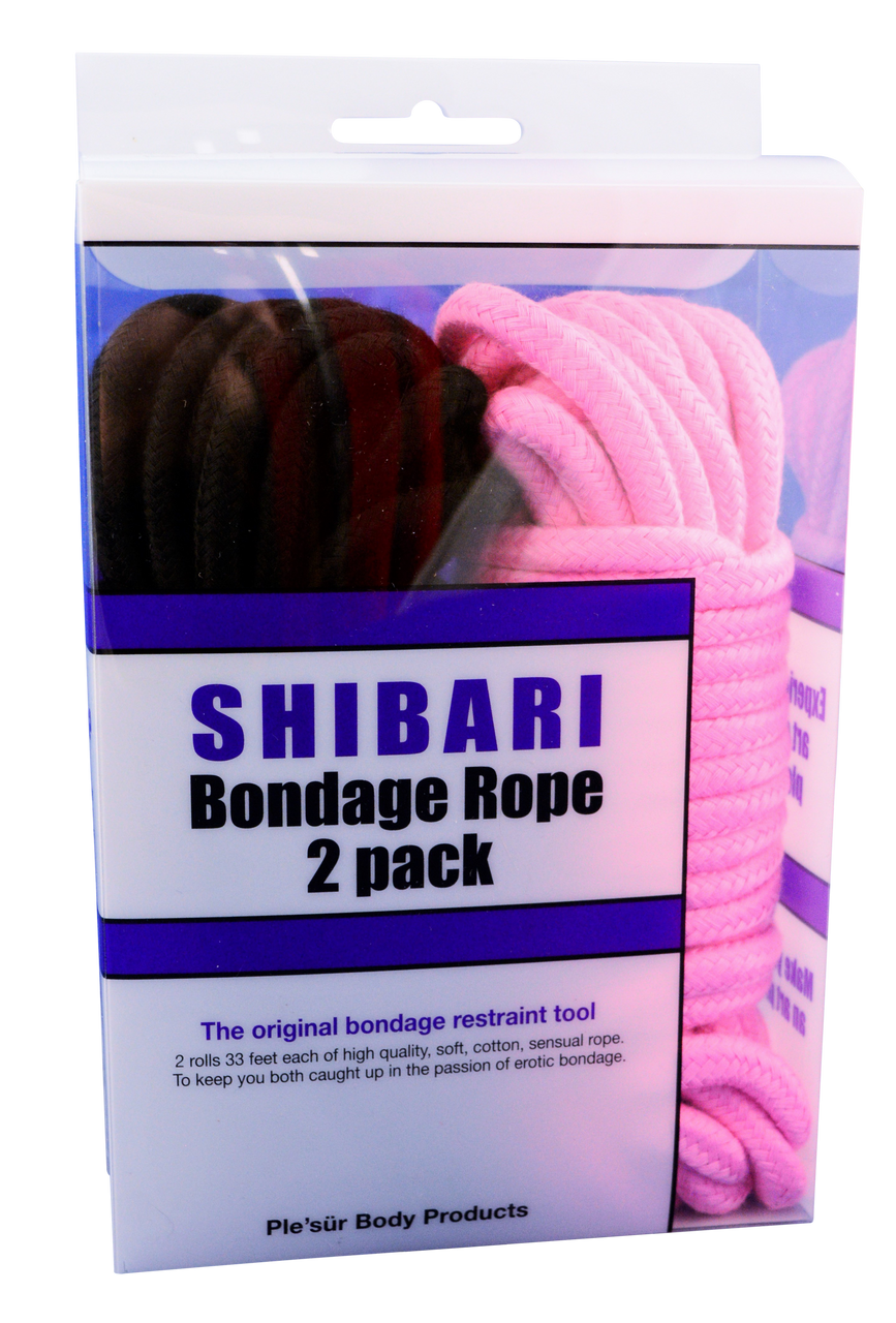 Rope 2 Pack Shibari Bondage Rope Kit - Pink & Black: Black & Purple